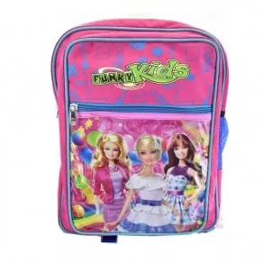 Barbies School Bag For Kids ( Pink / Blue, 40 cm)